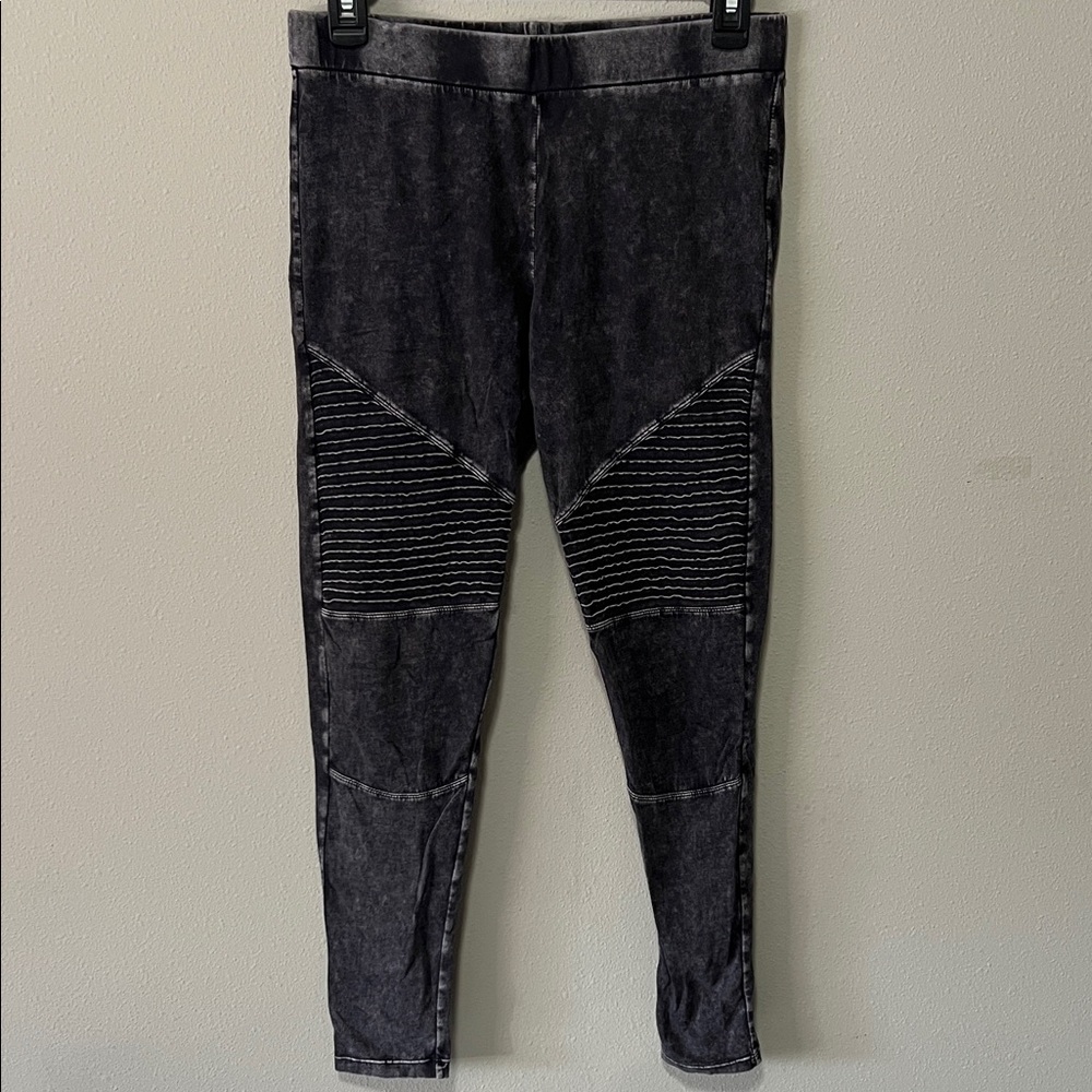 H&M Black Panel Moto Leggings